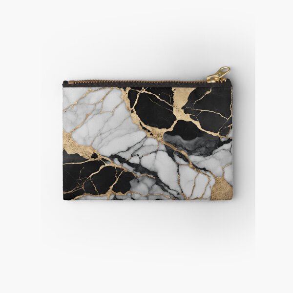 Item preview, Cracked Black and White Marble with Gold Accents designed and sold by Have Mercy.