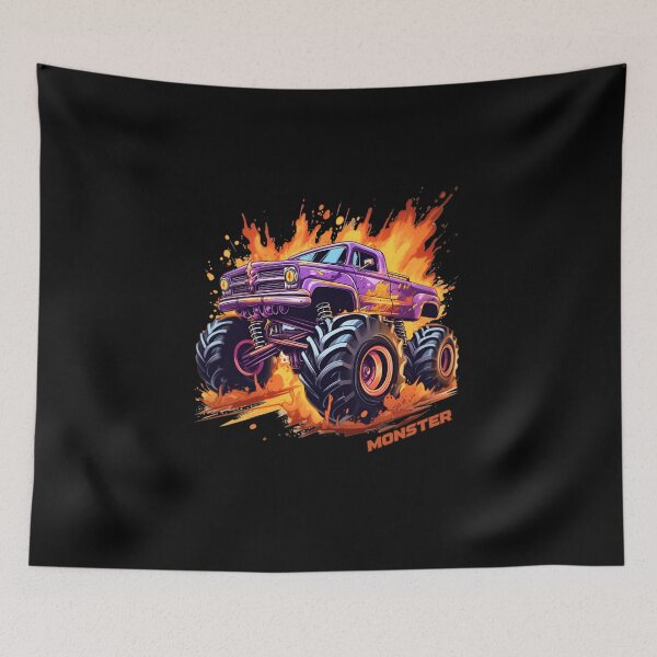 Item preview, Monster Truck, Graffiti styling. Truck in flames designed and sold by DONandEK.