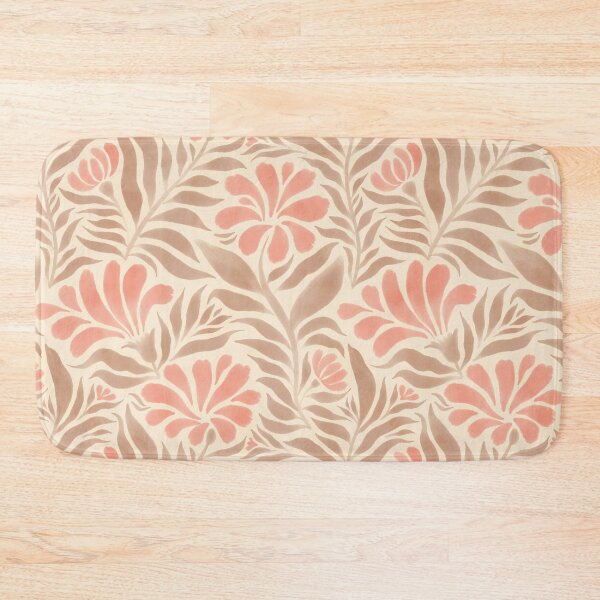 Item preview, Floral pattern in peach fuzz and tan designed and sold by Miss-Belle.