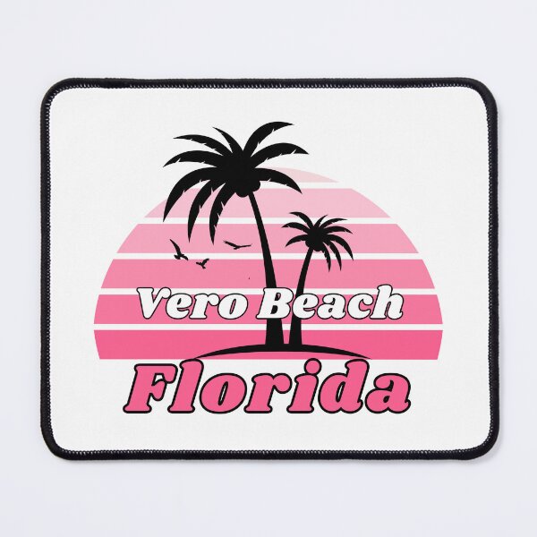 Item preview, Retro Cool Vero Beach Florida Palm Tree at Sunset Souvenirs designed and sold by karmdaf.