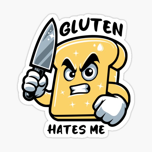 Item preview, Gluten Hates Me Gluten Intolerant Toast designed and sold by JDLDesignStudio.