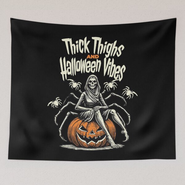Item preview, Thick Thighs And Halloween Vibes Humor designed and sold by LuminOrb.