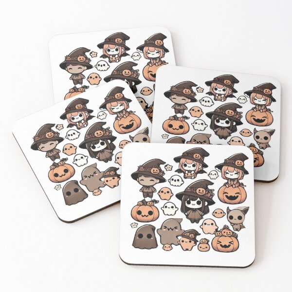 Item preview, Chibi and Kawaii-style Halloween scene designed and sold by Thanabordee.