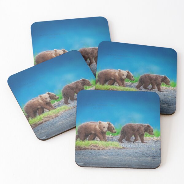 Item preview, Grizzly Cubs on the Move - Lake Clark, Alaska designed and sold by WanderAndPhoto.