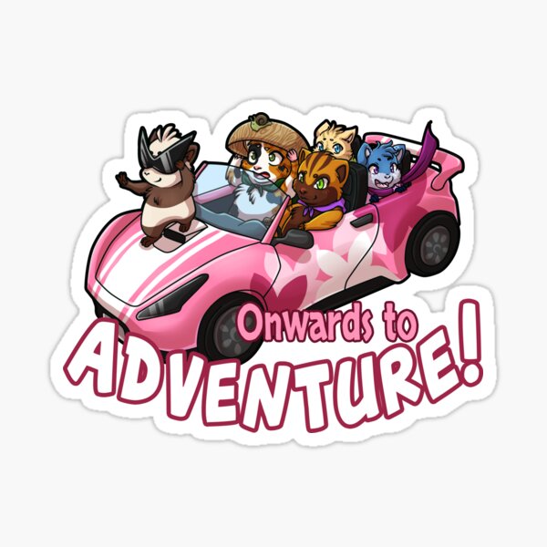 Ichtim - Weiter zum Abenteuer! (Rosa) Sticker