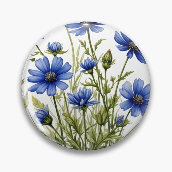 Item preview, blue wild flowers designed and sold by Twofourpaws.