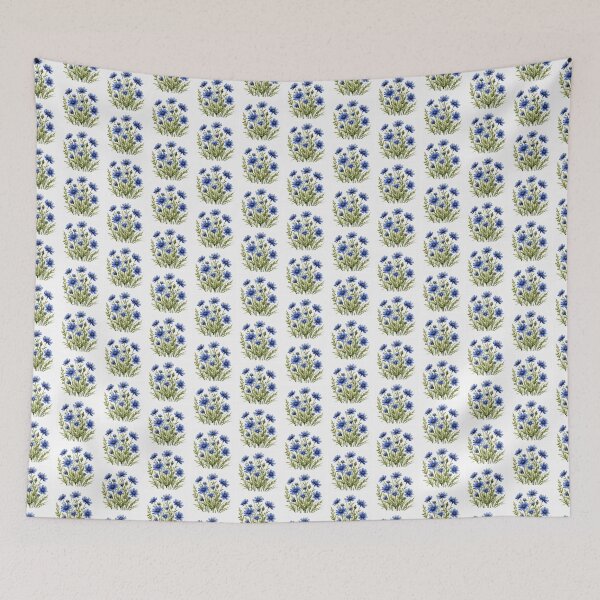 Item preview, blue wild flowers designed and sold by Twofourpaws.