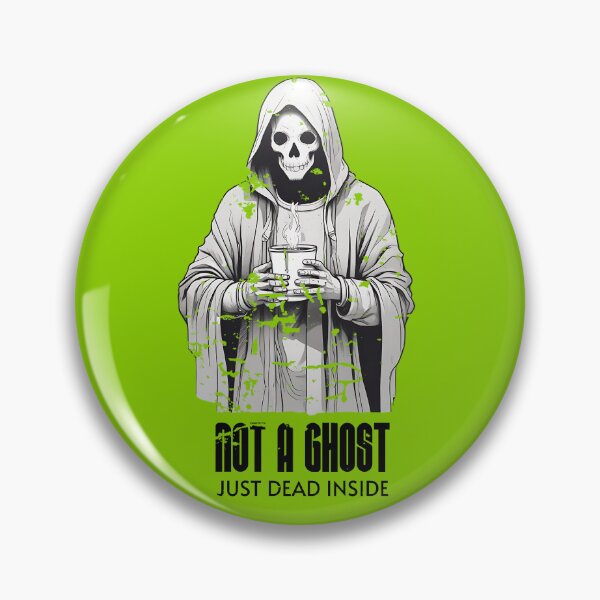Item preview, Not a Ghost, Just Dead Inside - Funny Grim Reaper Coffee Art for Dark Humor Lovers designed and sold by PricklyBearArt.