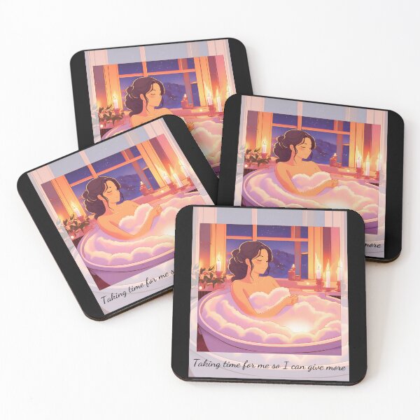 Item preview, Relaxing Woman in Bath with Self-Care Message designed and sold by AndrijaaS.