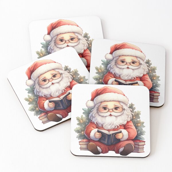 Item preview, Cute Christmas Santa Claus Reading Books designed and sold by baebrand-art.