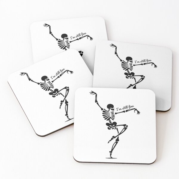 Item preview, Dancing Halloween Skeleton I'm Fine designed and sold by TevAr.