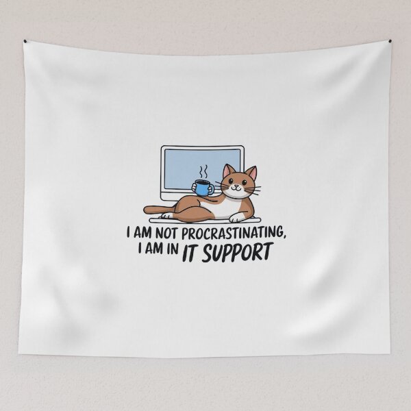 Item preview, I am not procrastinating, I am in IT Support designed and sold by Situstshirts.