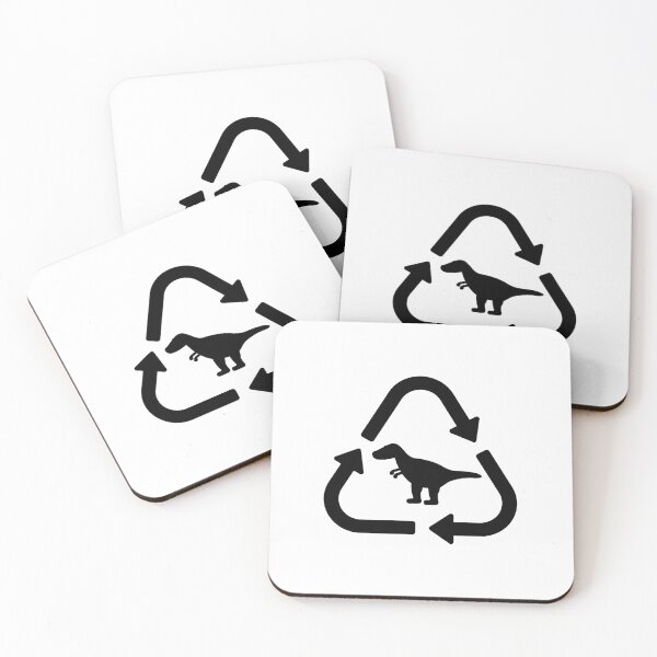 Item preview, Dinosaur Recycling (Tyrannosauridae, Black) designed and sold by 718Raindeer.