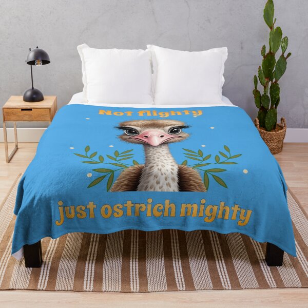 Item preview, Not flighty just ostrich mighty, bird jokes designed and sold by Purr95.
