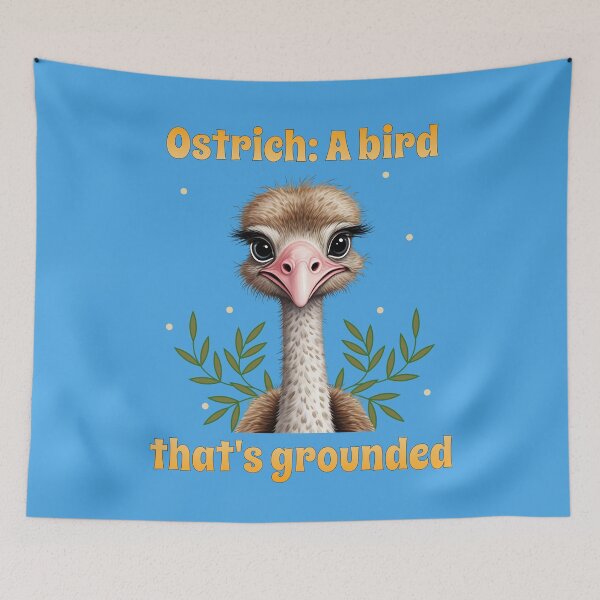 Item preview, Funny ostrich a bird that's grounded. Cute tshirt design designed and sold by Purr95.