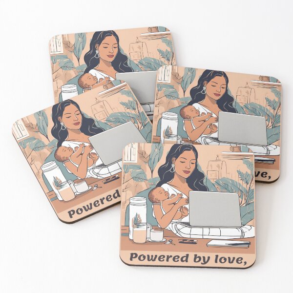Item preview, Strong Mom Working with Baby and Coffee designed and sold by AndrijaaS.