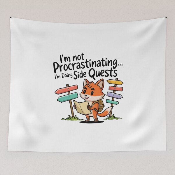 Item preview, I'm not procrastinating... I'm doing side quests - Fox edition designed and sold by Situstshirts.