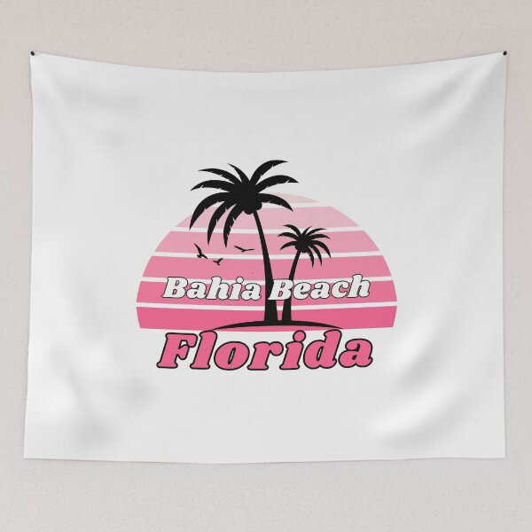 Item preview, Retro Cool Bahia Beach in Ruskin Florida Palm Tree at Sunset Souvenirs designed and sold by karmdaf.