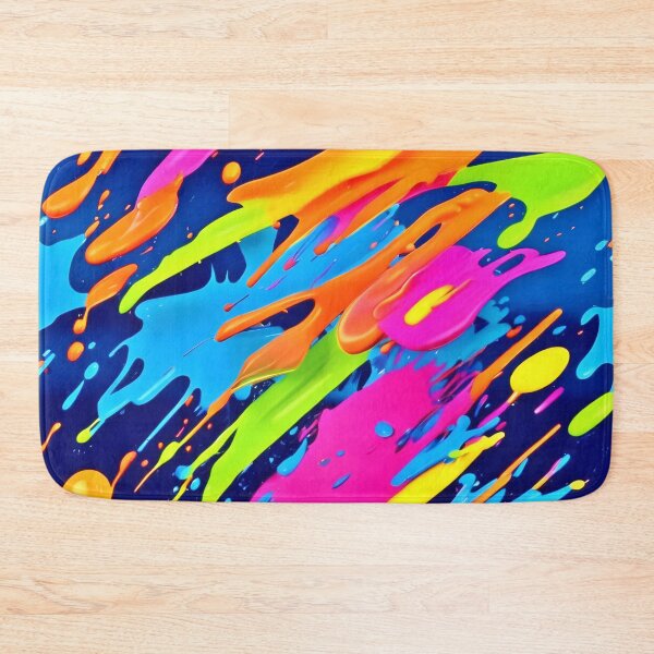Item preview, Abstract Neon Brushstrokes Splash Art designed and sold by Health And Fitness Posts e-Store.