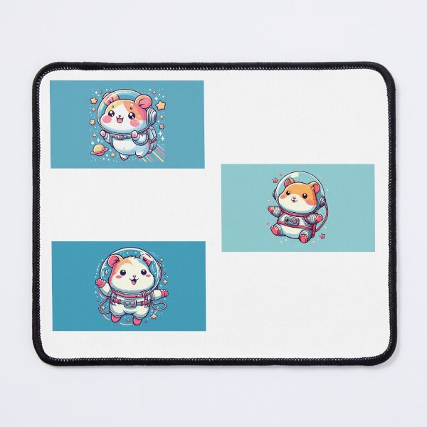 Item preview, Set of Stickers: Hamster in an Astronaut Suit designed and sold by Mechanical-Artt.