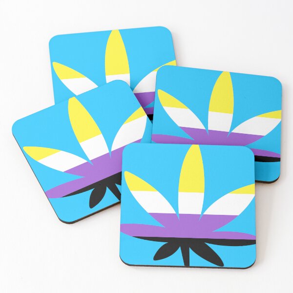Item preview,  Non-Binary Pride Cannabis Leaf  designed and sold by Cannaxes Studio.