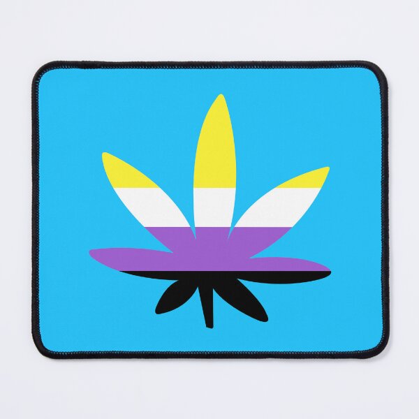Item preview,  Non-Binary Pride Cannabis Leaf  designed and sold by Cannaxes Studio.