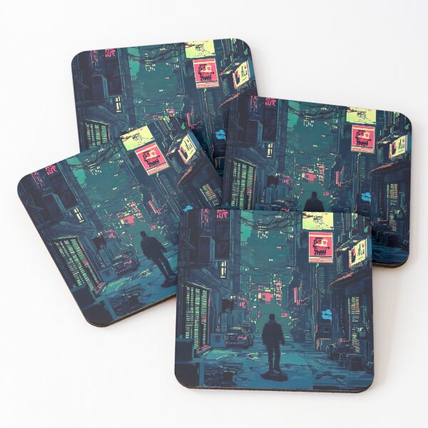Item preview, Cyberpunk Solitude in Neon Streets designed and sold by KCrowDesigns.