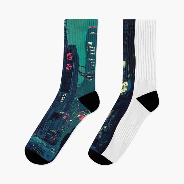 Item preview, Cyberpunk Solitude in Neon Streets designed and sold by KCrowDesigns.