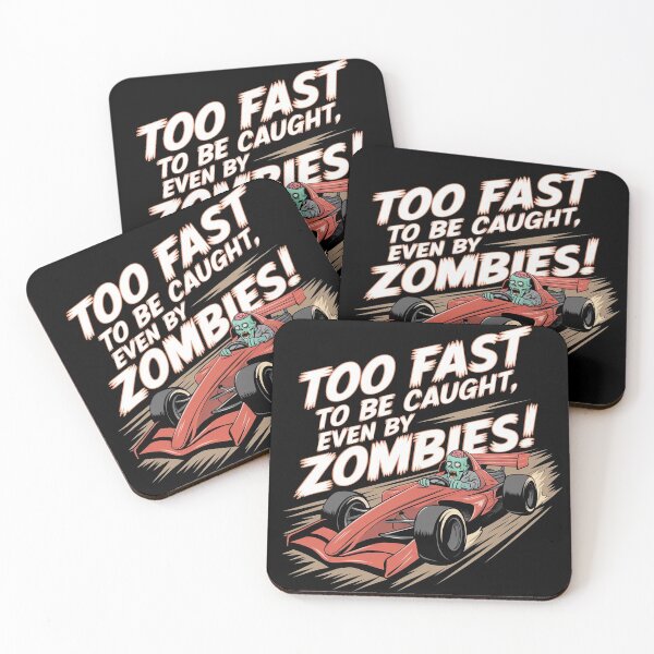 Item preview, Too Fast for Zombies: Funny Halloween Racing Zombie Design designed and sold by MonkiFlipp.