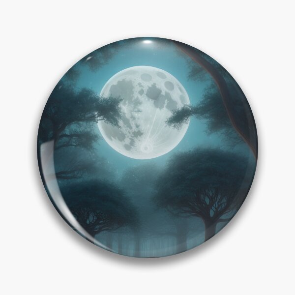 Item preview, Magical Forest with Glowing Mushroom Under Full Moon designed and sold by FallenStarArt.