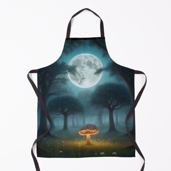 Item preview, Magical Forest with Glowing Mushroom Under Full Moon designed and sold by FallenStarArt.