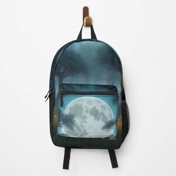 Item preview, Magical Forest with Glowing Mushroom Under Full Moon designed and sold by FallenStarArt.