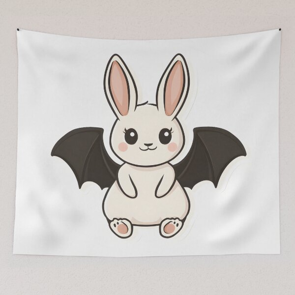 Item preview, Sweet Bunny with Bat Wings and a Smile designed and sold by CharmingQuill.