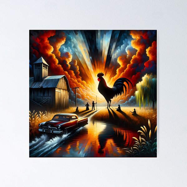 Item preview, Amanecer surrealista: Ensoñación del gallo designed and sold by FNORD-10111.