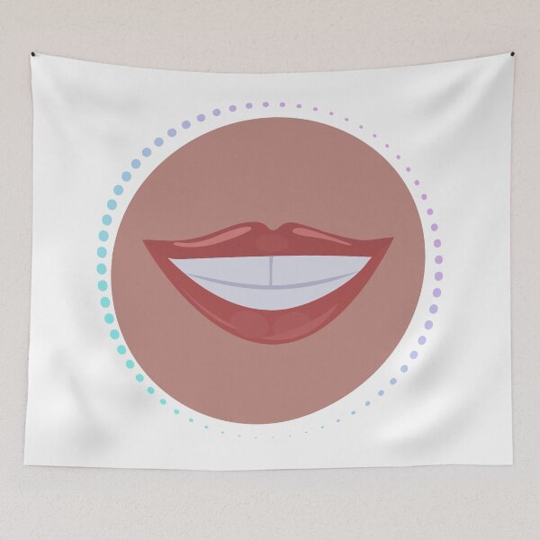 Item preview, Woman smile, red lips, gradient sign designed and sold by OM-lova.