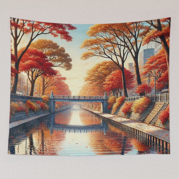 Item preview, Tokyo Naka-Meguro in Autumn designed and sold by ShibariZone.