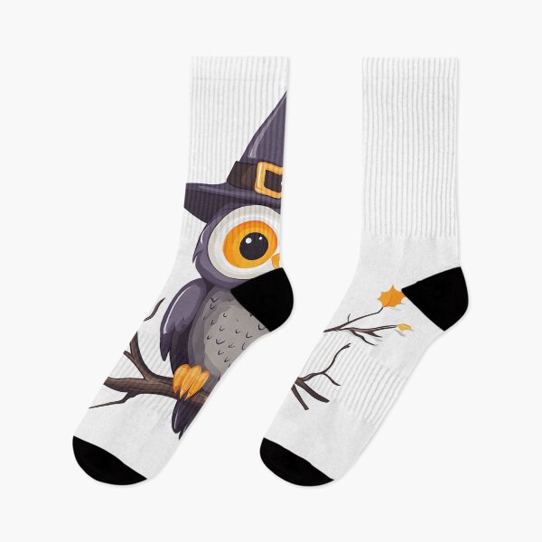 Item preview, Spooky Owl with Wizard Hat on a Branch designed and sold by CharmingQuill.