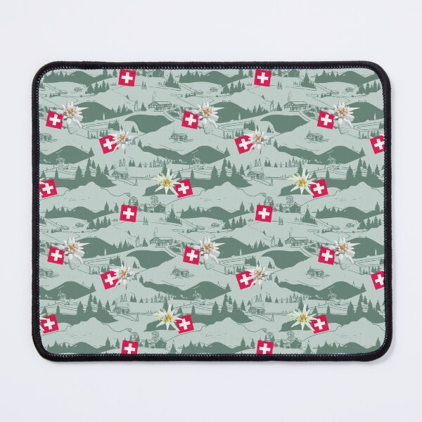 Item preview,  Edelweiss Swiss love green designed and sold by Alessandro Remo Mazzoni Remotextiles.