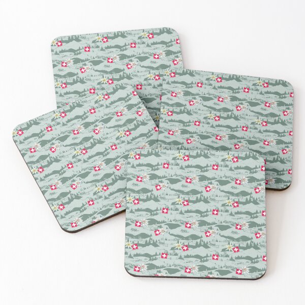 Item preview,  Edelweiss Swiss love green designed and sold by Alessandro Remo Mazzoni Remotextiles.