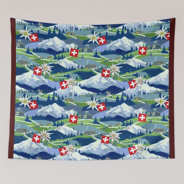 Artikelvorschau, Kopie von Edelweiss Swiss love entworfen und verkauft von Alessandro Remo Mazzoni Remotextiles.