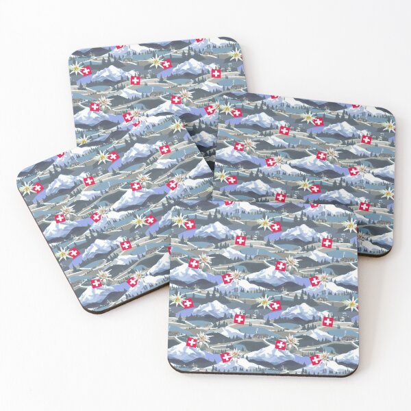 Item preview,  Edelweiss Swiss love blue designed and sold by Alessandro Remo Mazzoni Remotextiles.
