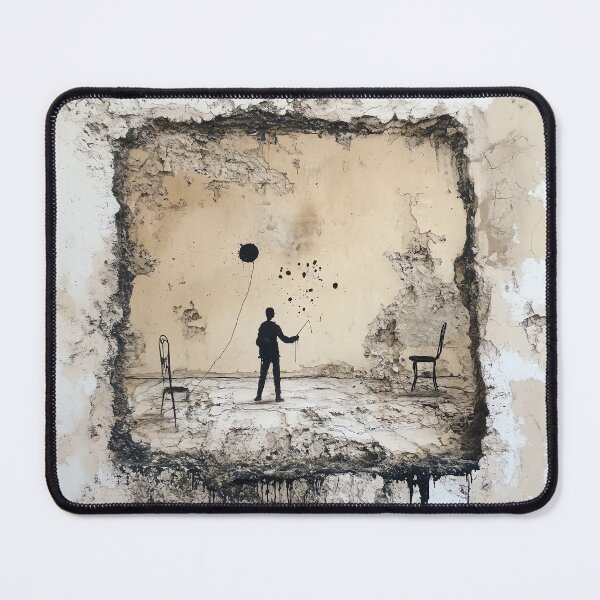 Item preview, Banksy Meets Dalí in a Ruined Dream designed and sold by landletsy.