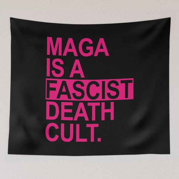 Item preview, MAGA IS A FASCIST DEATH CULT - hot pink designed and sold by Thelittlelord.