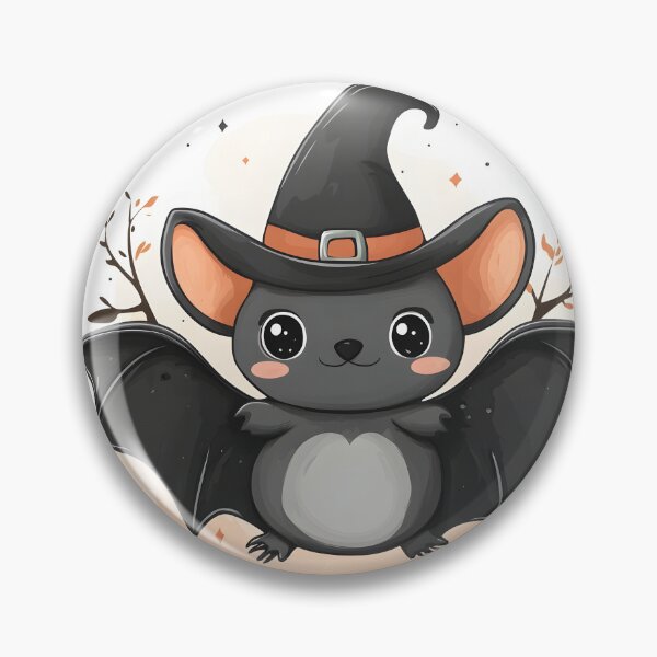 Item preview, Bat in Witch Hat on a Fall Evening designed and sold by CharmingQuill.