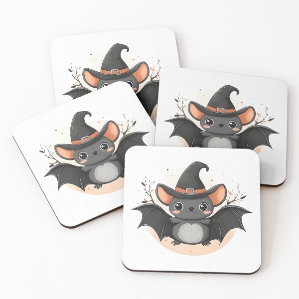 Item preview, Bat in Witch Hat on a Fall Evening designed and sold by CharmingQuill.