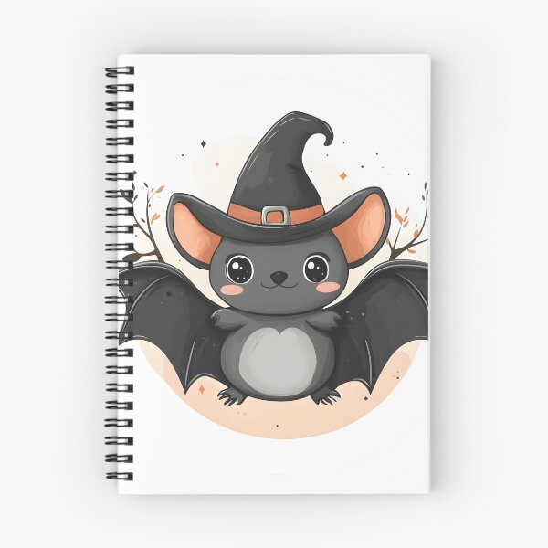 Item preview, Bat in Witch Hat on a Fall Evening designed and sold by CharmingQuill.