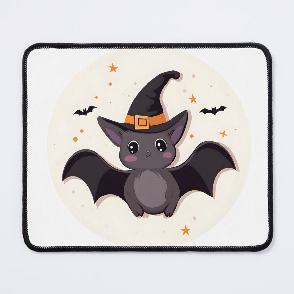 Item preview, Bat in Witch Hat with Stars and Bats designed and sold by CharmingQuill.