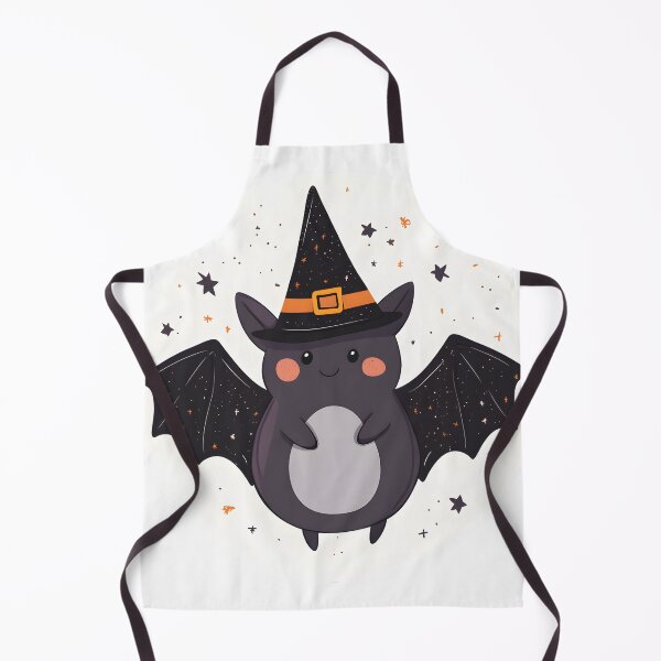 Item preview, Bat in Sparkly Witch Hat Under Starry Sky designed and sold by CharmingQuill.