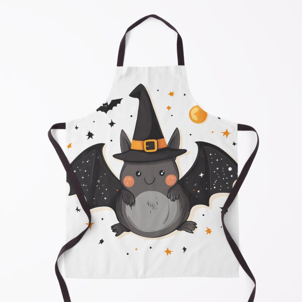 Item preview, Bat in Witch Hat with Full Moon and Stars designed and sold by CharmingQuill.