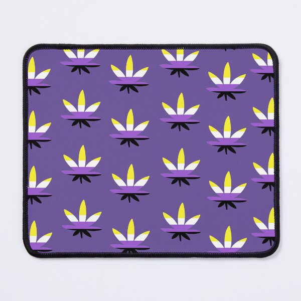 Item preview, Non-Binary Pride Cannabis Leaf Pattern designed and sold by Cannaxes Studio.